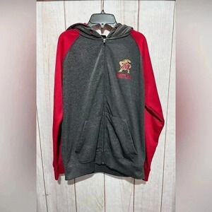 Maryland Terrapins Campus Heritage Full Zip Hoodie Gray Mens Medium